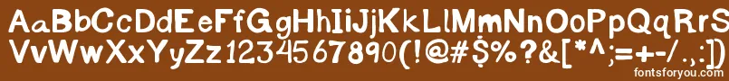Byronreccon-fontti – valkoiset fontit ruskealla taustalla