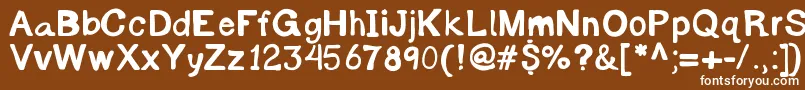 フォントByronreccon – 茶色の背景に白い文字