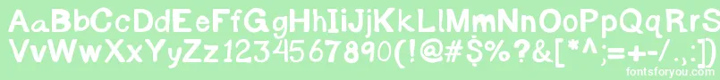 Byronreccon Font – White Fonts on Green Background