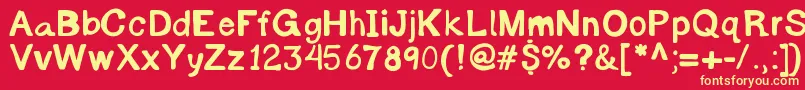 Byronreccon Font – Yellow Fonts on Red Background