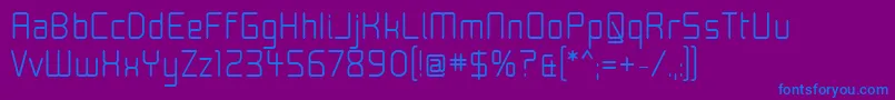 フォントMoon15 – 紫色の背景に青い文字