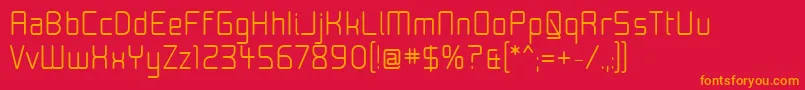 Moon15 Font – Orange Fonts on Red Background