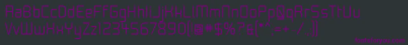 Czcionka Moon15 – fioletowe czcionki na czarnym tle
