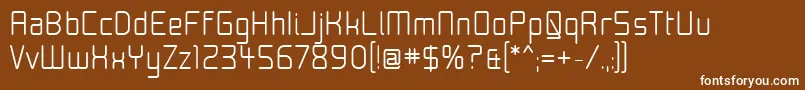 Moon15-fontti – valkoiset fontit ruskealla taustalla