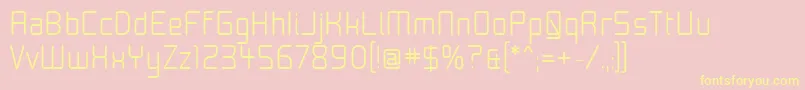 Moon15 Font – Yellow Fonts on Pink Background