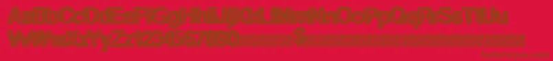 Tastyswirl-fontti – ruskeat fontit punaisella taustalla