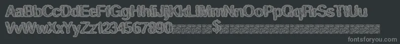 Tastyswirl-Schriftart – Graue Schriften auf schwarzem Hintergrund