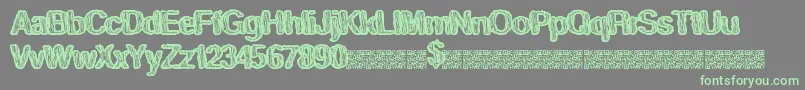 Tastyswirl Font – Green Fonts on Gray Background