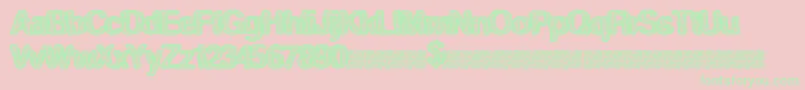 Tastyswirl Font – Green Fonts on Pink Background