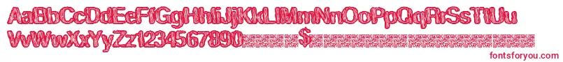 Tastyswirl-Schriftart – Rote Schriften auf weißem Hintergrund
