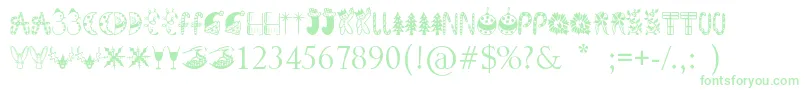 KringleyChristmas Font – Green Fonts on White Background