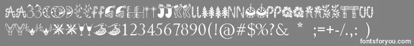 フォントKringleyChristmas – 灰色の背景に白い文字