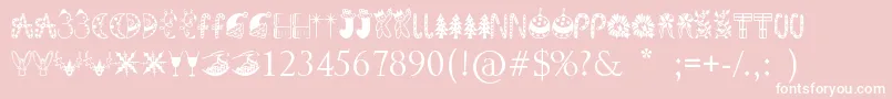 KringleyChristmas Font – White Fonts on Pink Background