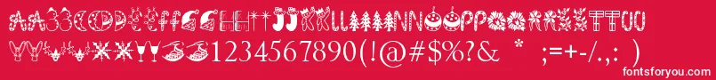 フォントKringleyChristmas – 赤い背景に白い文字