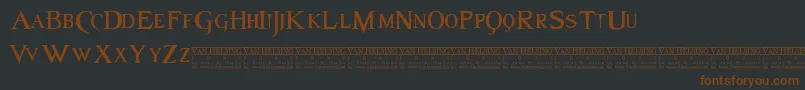fuente Van – Fuentes Marrones Sobre Fondo Negro