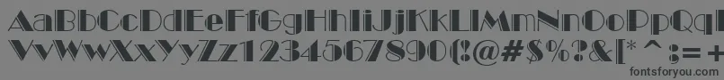 フォントBroadwayEngravedBt – 黒い文字の灰色の背景