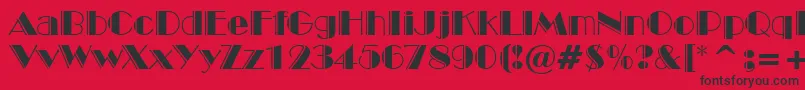 BroadwayEngravedBt Font – Black Fonts on Red Background