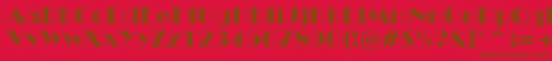 BroadwayEngravedBt Font – Brown Fonts on Red Background