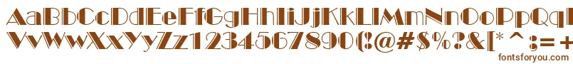 BroadwayEngravedBt Font – Brown Fonts on White Background