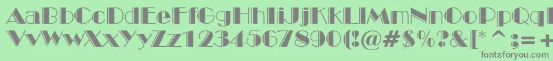 BroadwayEngravedBt Font – Gray Fonts on Green Background