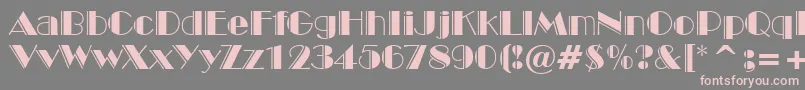 BroadwayEngravedBt Font – Pink Fonts on Gray Background