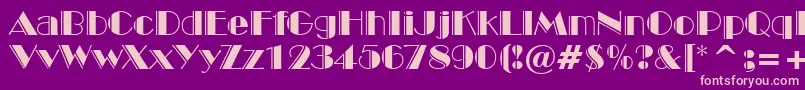 Police BroadwayEngravedBt – polices roses sur fond violet