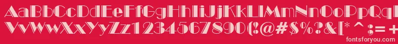 BroadwayEngravedBt Font – Pink Fonts on Red Background