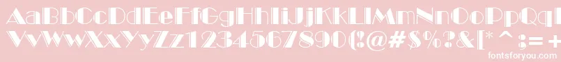 BroadwayEngravedBt Font – White Fonts on Pink Background