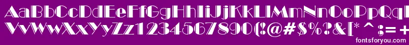 BroadwayEngravedBt Font – White Fonts on Purple Background