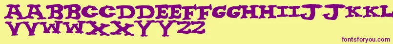 NighthourSolid Font – Purple Fonts on Yellow Background