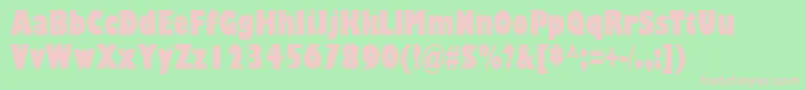 GillSansUltraBoldCondensed Font – Pink Fonts on Green Background