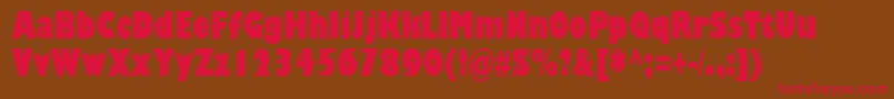 GillSansUltraBoldCondensed Font – Red Fonts on Brown Background