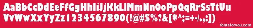 GillSansUltraBoldCondensed Font – White Fonts on Red Background