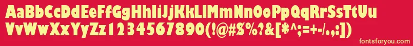 GillSansUltraBoldCondensed Font – Yellow Fonts on Red Background