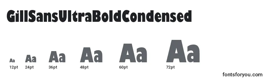 GillSansUltraBoldCondensed Font Sizes