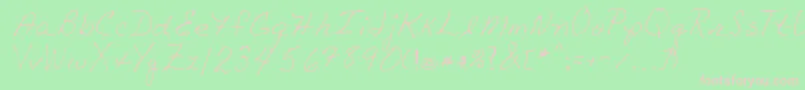 LindaRegular Font – Pink Fonts on Green Background