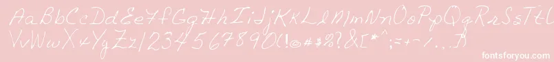 LindaRegular Font – White Fonts on Pink Background