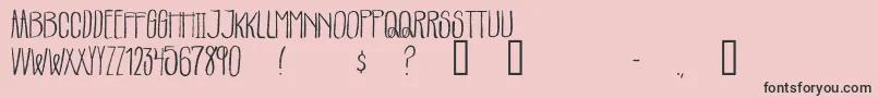 Parachutes Font – Black Fonts on Pink Background