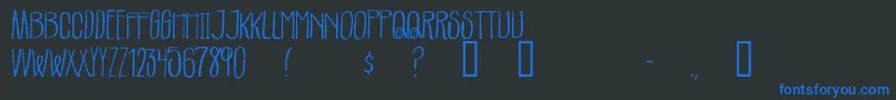 Parachutes Font – Blue Fonts on Black Background