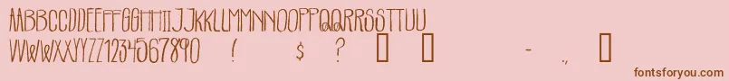 Parachutes Font – Brown Fonts on Pink Background