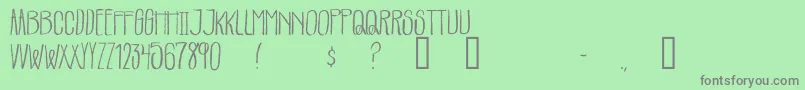 Parachutes Font – Gray Fonts on Green Background