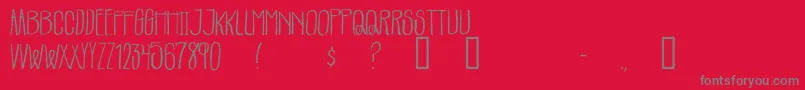 Parachutes Font – Gray Fonts on Red Background