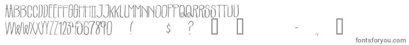 Parachutes Font – Gray Fonts on White Background