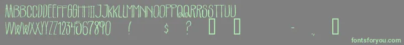 Parachutes Font – Green Fonts on Gray Background
