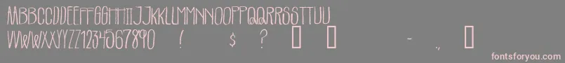Parachutes Font – Pink Fonts on Gray Background
