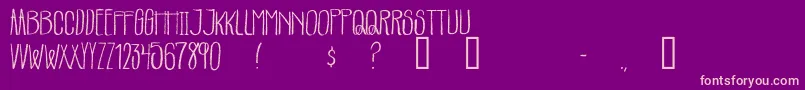 Parachutes Font – Pink Fonts on Purple Background
