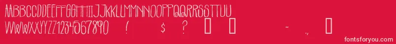 Parachutes Font – Pink Fonts on Red Background