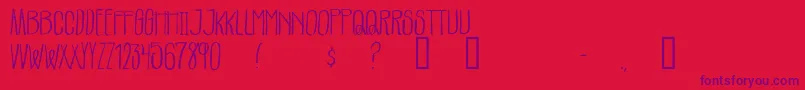 Parachutes Font – Purple Fonts on Red Background