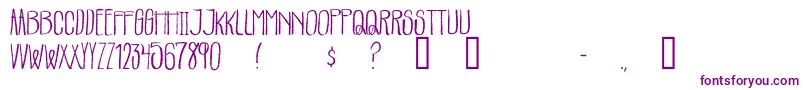 Parachutes Font – Purple Fonts on White Background