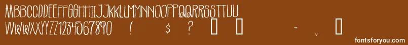 Parachutes-fontti – valkoiset fontit ruskealla taustalla